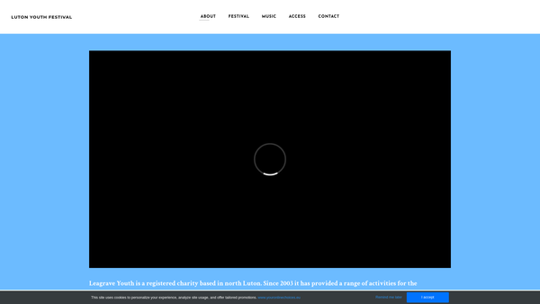 Screenshot of the Leagrave Youth website