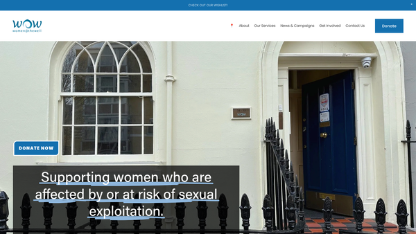 Screenshot of the Women@thewell website