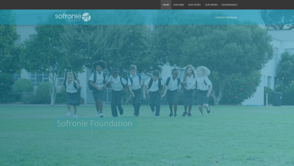 Screenshot of the Sofronie Foundation website