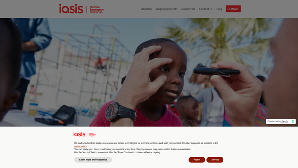 Screenshot of the Iasis Medical website