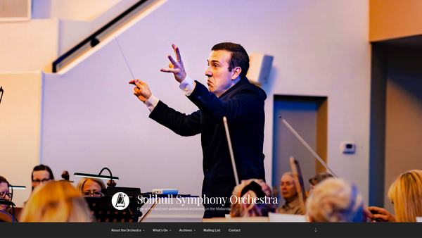 Screenshot of the Solihull Symphony Orchestra website