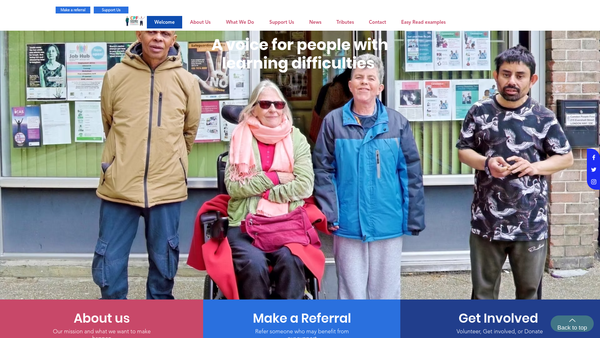 Screenshot of the Camden People First website