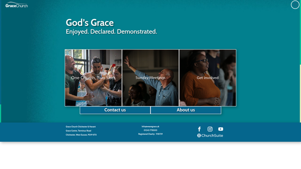 Screenshot of the Grace Church Chichester website