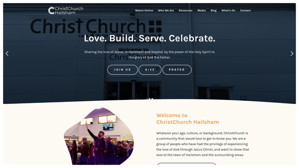 Screenshot of the Hailsham Frontiers Charitable Trust website