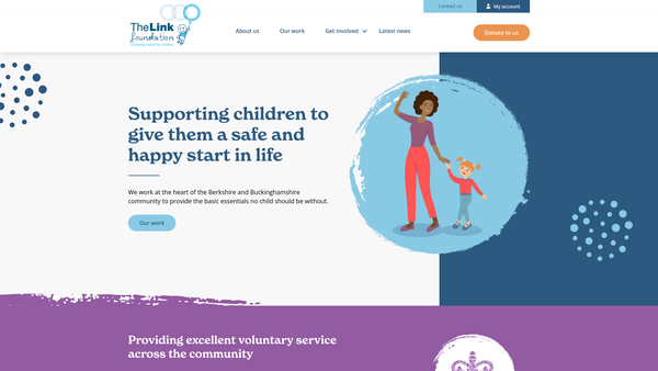 Screenshot of the The Link Foundation Ltd website