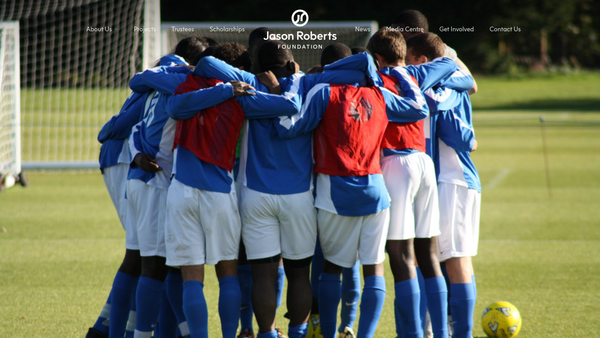 Screenshot of the The Jason Roberts Foundation website