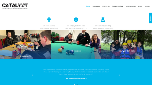 Screenshot of the Catalyst Tavistock website