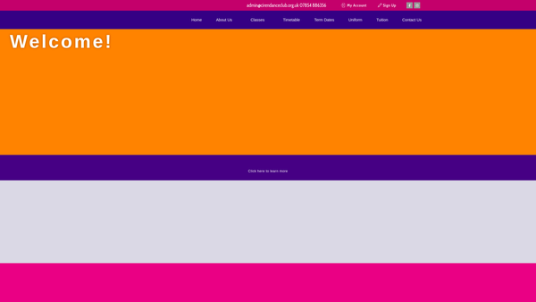 Screenshot of the Cirencester Dance Club website