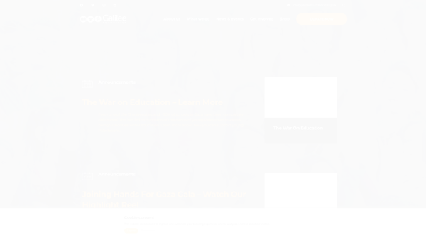 Screenshot of the The Galilee Foundation website