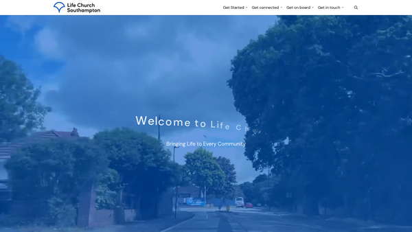 Screenshot of the New Frontiers Life Church Southampton website