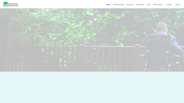 Screenshot of the The Duchenne Research Fund website
