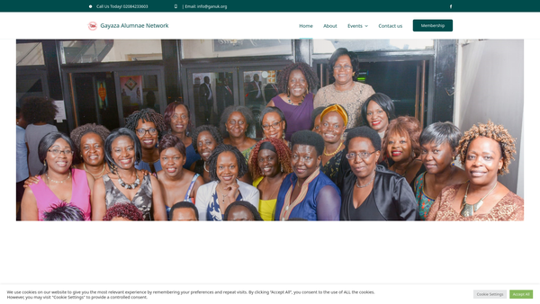 Screenshot of the Gayaza Alumnae Network website