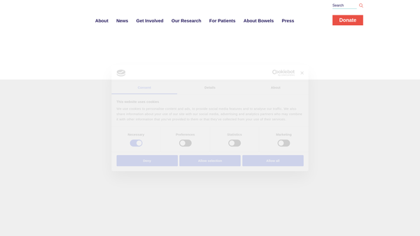 Screenshot of the Bowel & Cancer Research website