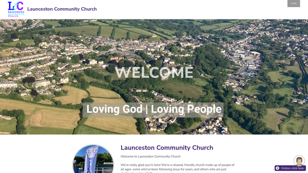 Screenshot of the Launceston Community Church website