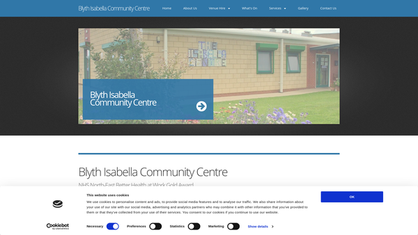 Screenshot of the Isabella Community Association Ltd website