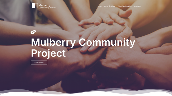 Screenshot of the Mulberry Community Projects (Blackpool) website