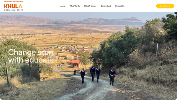 Screenshot of the David Rattray Foundation website