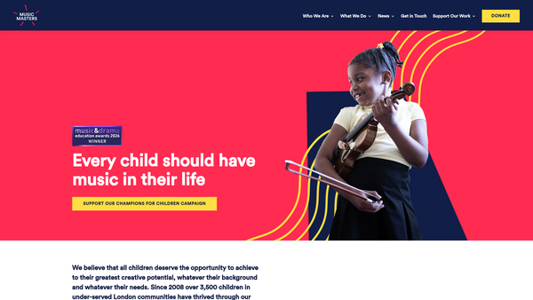 Screenshot of the UK Music Masters Ltd. website