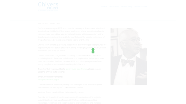 Screenshot of the Chivers Trust website