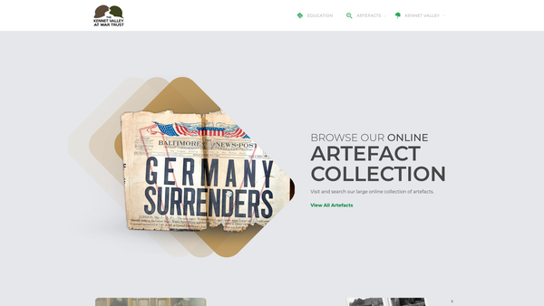 Screenshot of the The Kennet Valley At War Trust website