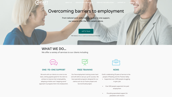 Screenshot of the Graft Thames Valley Ltd website