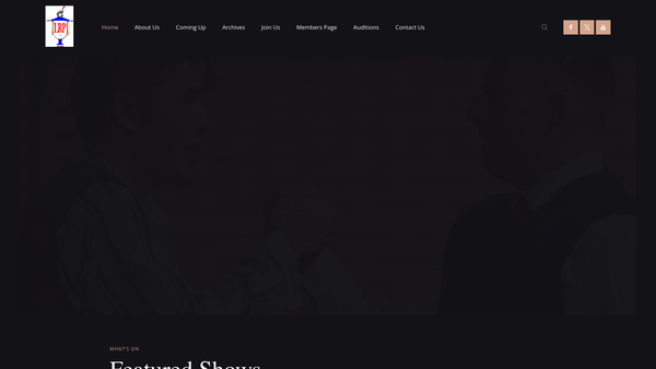 Screenshot of the Lancing Repertory Players website