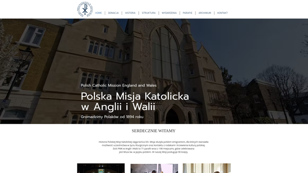 Screenshot of the The Polish Catholic Mission website
