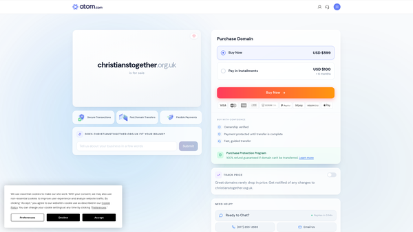 Screenshot of the Christians Together Calderdale website