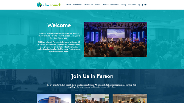 Screenshot of the Christian Life Ministries website