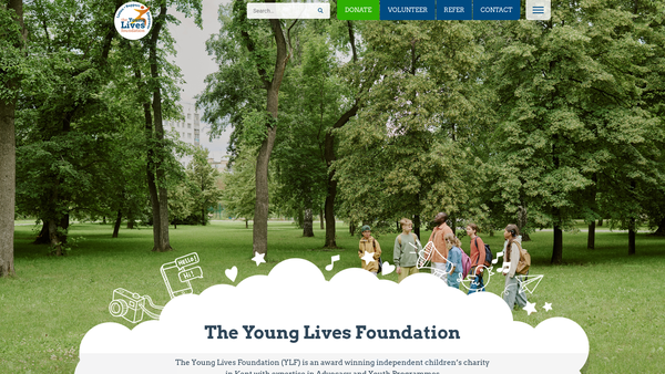 Screenshot of the The Young Lives Foundation website