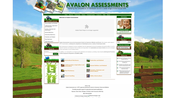 Screenshot of the Avalon Assessments Limited website