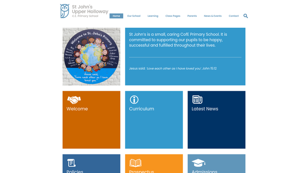 Screenshot of the Friends Of St John's Upper Holloway CE Primary School website