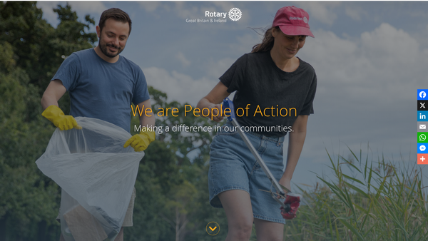 Screenshot of the Rotary International in Great Britain and Ireland Disaster Recovery Trust website