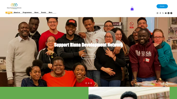 Screenshot of the Riana Development Network (Rdn) website