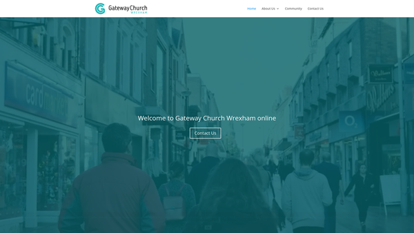 Screenshot of the Gateway Church Wrexham website