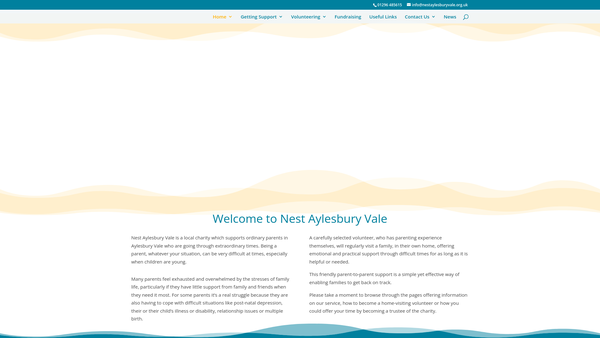 Screenshot of the Nest Aylesbury Vale Limited website