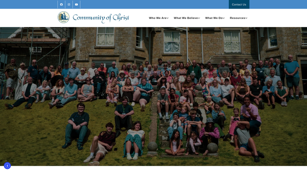 Screenshot of the Community Of Christ - British Isles Mission Centre website