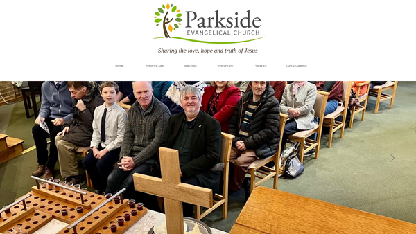 Screenshot of the The Parkside Evangelical Church Trust website