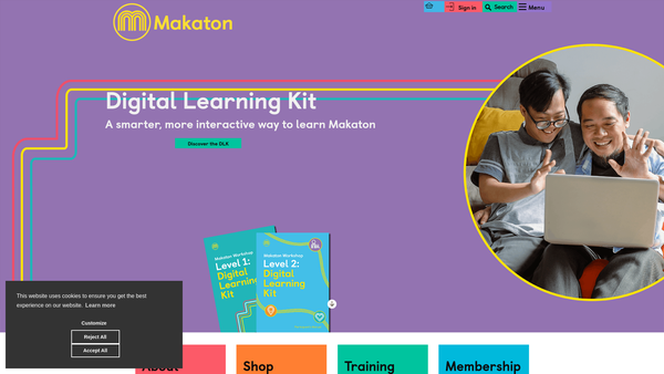 Screenshot of the The Makaton Charity website