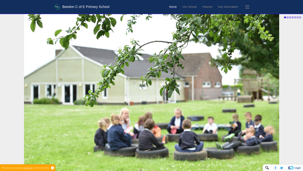 Screenshot of the Beedon School PTA website
