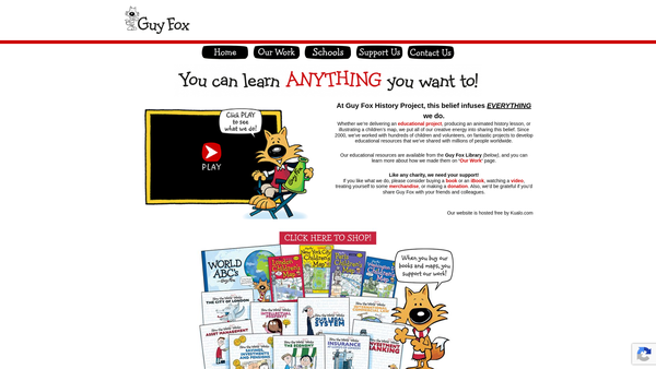 Screenshot of the Guy Fox History Project Limited website