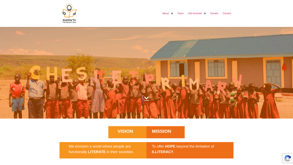 Screenshot of the Kusoma Tu Foundation Trust website