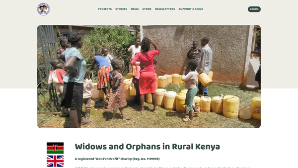 Screenshot of the Widows And Orphans In Rural Kenya (W.o.r.k) website