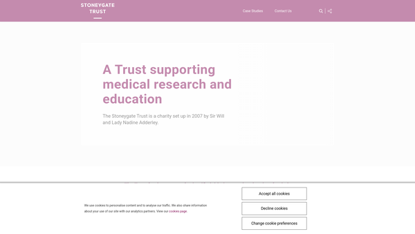 Screenshot of the The Stoneygate Trust website