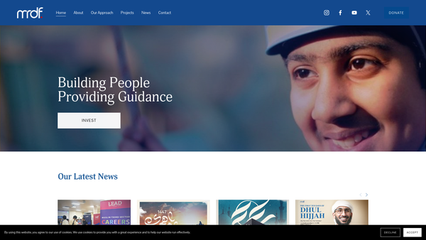 Screenshot of the Muslim Research And Development Foundation website
