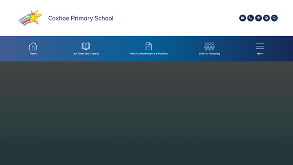 Screenshot of the Friends Of Coxhoe Primary School website