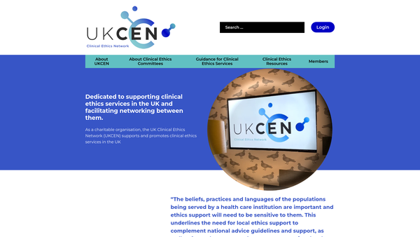 Screenshot of the UK Clinical Ethics Network website