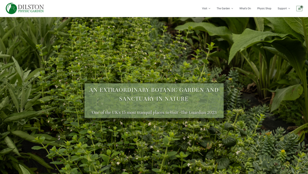 Screenshot of the Dilston Physic Garden Ltd website