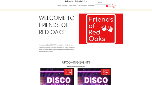 Screenshot of the Friends Of Red Oaks website