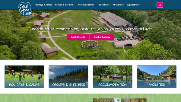 Screenshot of the The Great Wood Trust website
